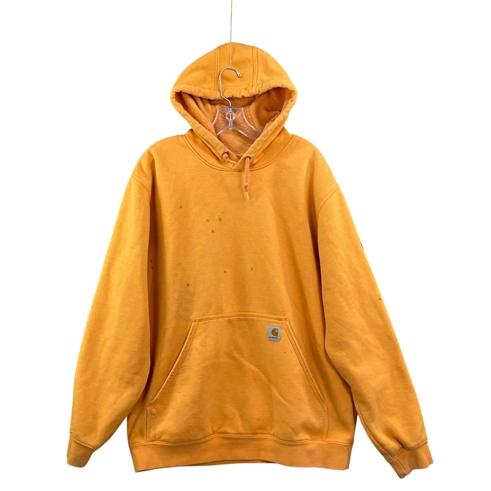 Carhartt Hoodie Mens‎ Large Orange Loose Fit Workwear Streetwear Surf Skate Y2K